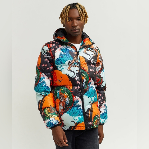 Reason Other - Reason Dragon Tiger Puffer Jacket size L